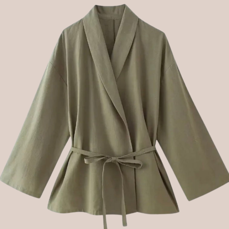 SELIN | Simple and Chic Linen Kimono Set