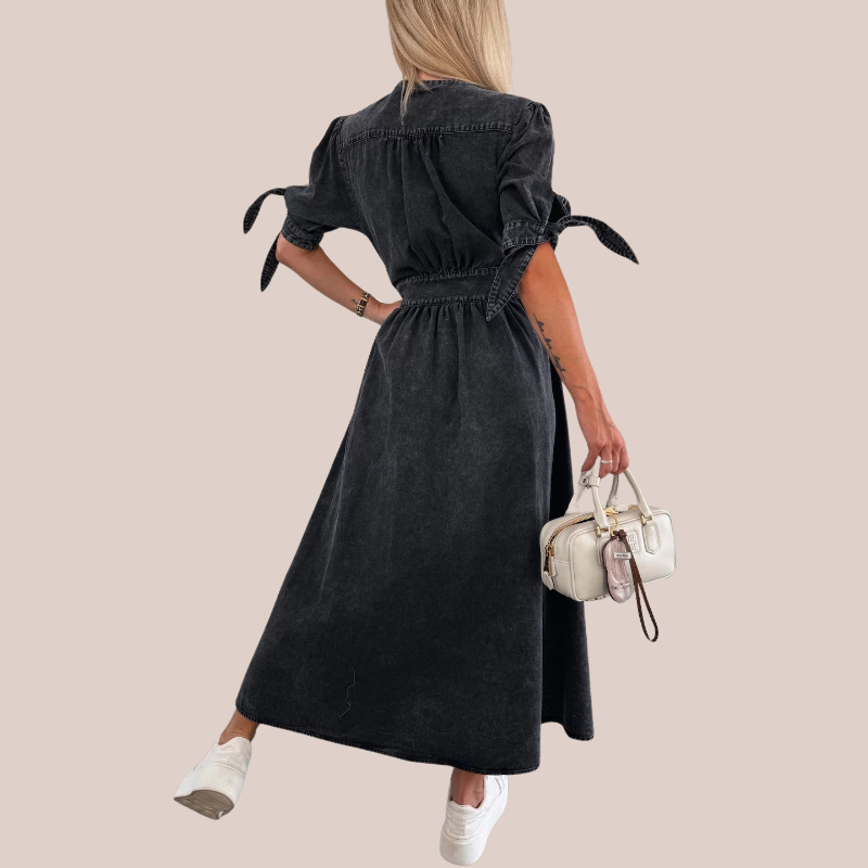 EMILI | Boho Button-Up Midi Dress
